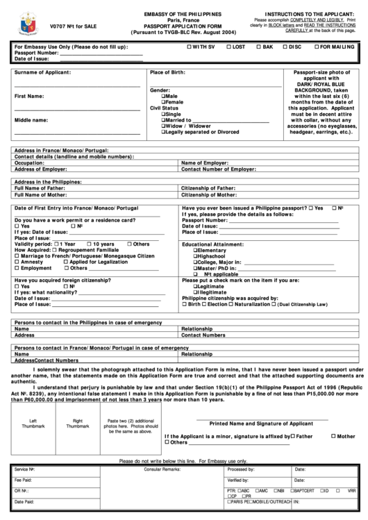 Passport Renewal Application Form Riyadh Printable Form 2022