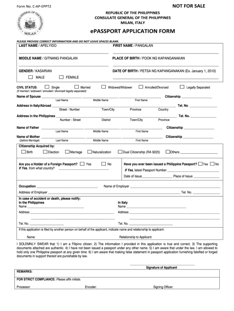 Philippine Passport Renewal Form Pdf Fill Online Printable Fillable