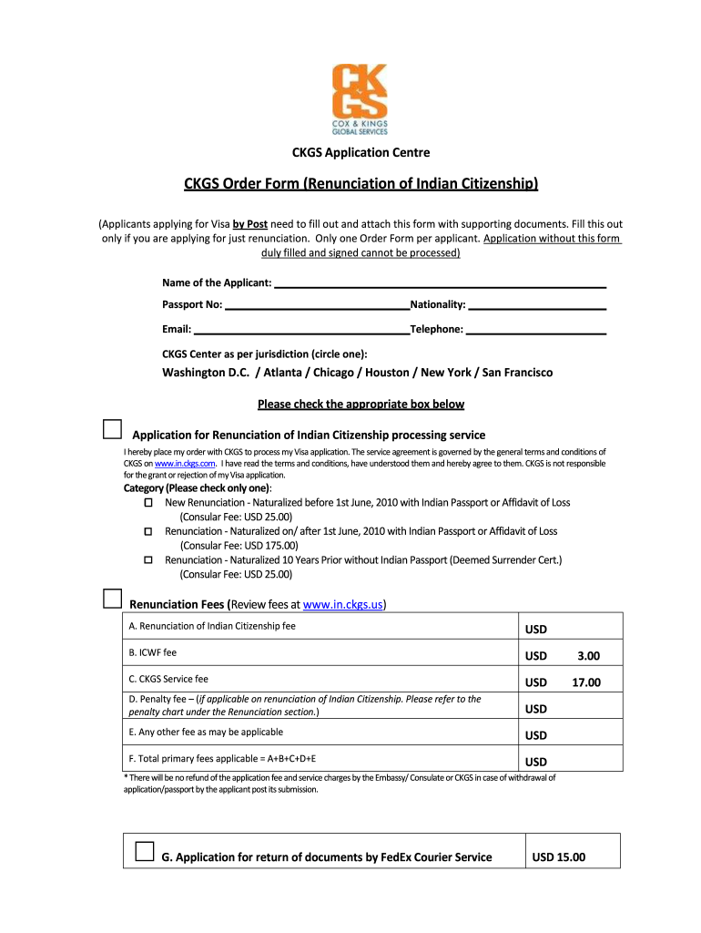 Renunciation Certificate Form Fill Out And Sign Printable PDF 