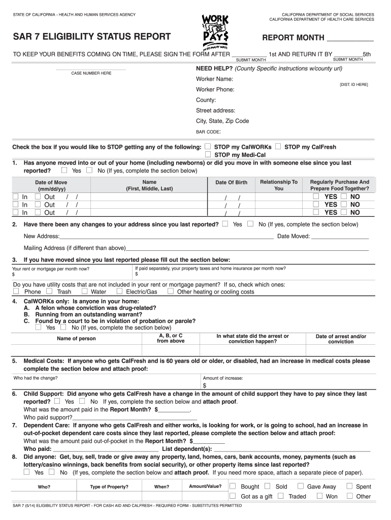 Sar 7 Form Fill Out And Sign Printable PDF Template SignNow