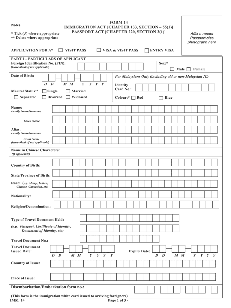 Singapore Visa Form 14a Filled Sample Fill Out Sign Online DocHub