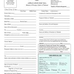 Thai Visa Application Form Tampatur