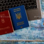 The Hungarian Passports And Ukrainian Passport With Computer Keyboard