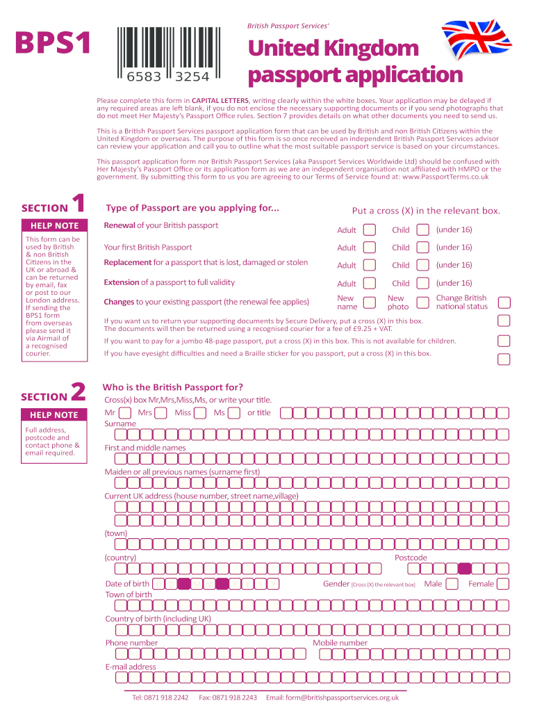 Uk Passport Application Form Pdf Fill Out Sign Online DocHub