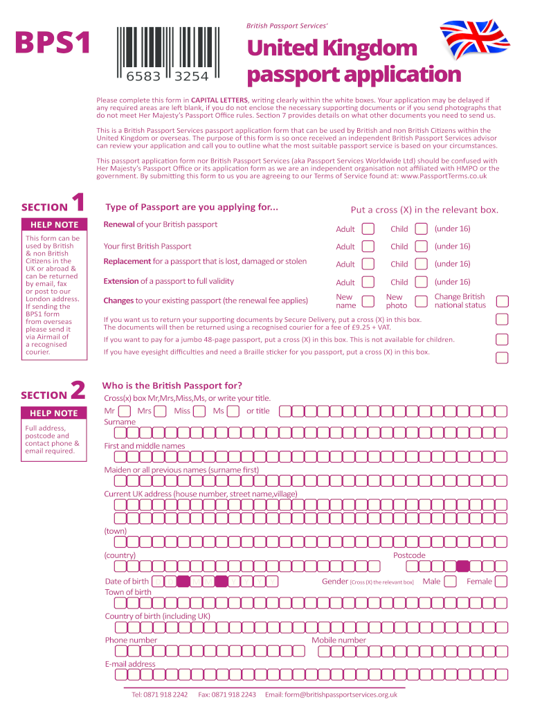 Uk Passport Renewal Form PDF Fill Out And Sign Printable PDF Template 