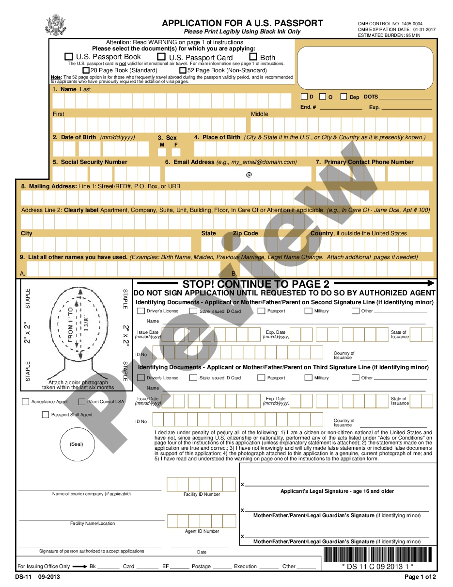 Wayne Michigan Passport Application US Legal Forms